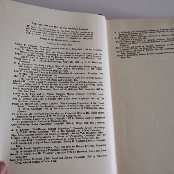 1959 Human Society Textbook by Kingsley Davis HANDWRITING, Anthropology Book Hum - Picture 4 of 9